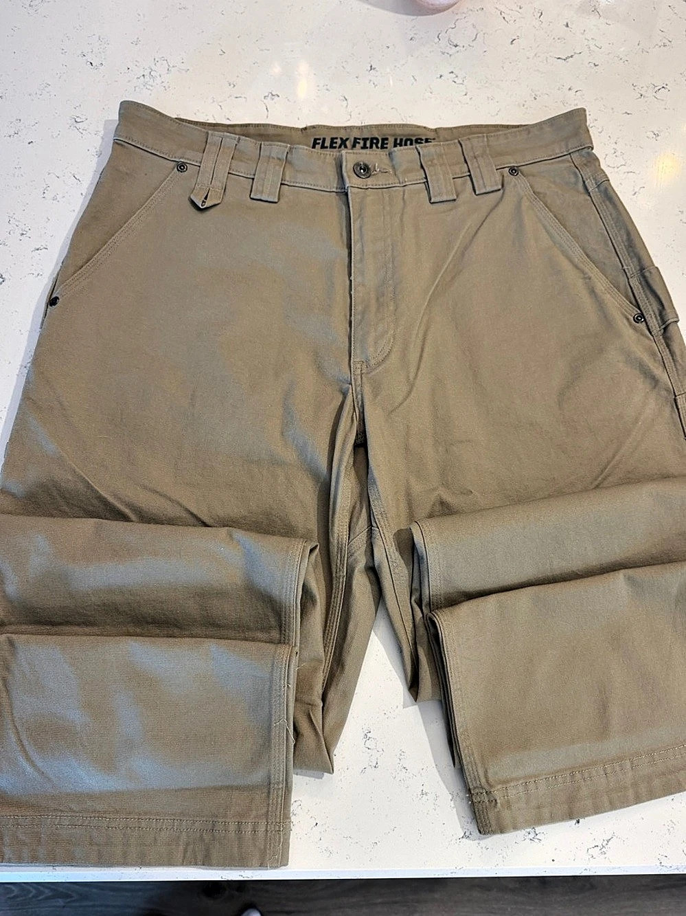 Duluth Trading Co. Men's DuluthFlex Fire Hose Work Pants. Brown Waist 36 x 36